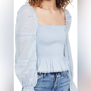 Reformation Roland Top Blue